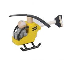 PlanToys - PT6060 - Jouet en bois - Véhicule - Hélicoptère avec Pilote