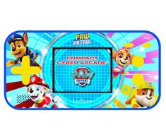 Lexibook- Paw Patrol La PatPatrouille Chase Console Portable Compact Cyber Arcade, 150 Jeux, écran LCD, à Piles, Rouge/Bleu, JL2367PA