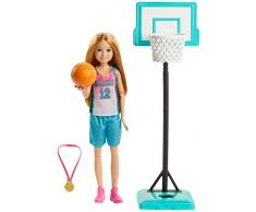 Barbie Dreamhouse Adventures Famille coffret poupée Stacie Championne de Basket, accessoires inclus, jouet pour enfant, GHK35