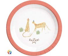 Procos Assiette 23 cm Safari, multicolore, 5pr89621