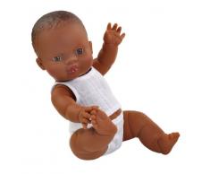 Paola Reina – 54002 Gordi 34 cm Garçon Négritos Pijama Blanco Poupée
