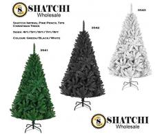 Shatchi 3543-Christmas Tree White Sapin de Noël en pin impérial Blanc neige 120 cm 3078 embouts