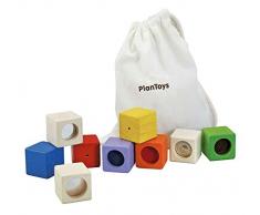 PlanToys - PT5531 - Jouet en bois - Jeu déveil - Blocs Sensoriels