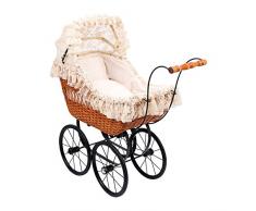 small foot 8773 Landeau de poupée Cornelia en bois, toit mobile et accessoires inclus (oreiller et couverture), à partir de 3 ans