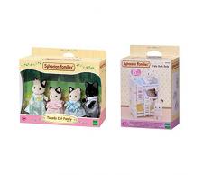 Sylvanian Families - 5181 - Famille Chat Bicolore - Mini Poupée & Triple Bunk Beds Families Lits Superposés à 3 Couchettes Bébés-Poupées et Accessoires, 4448, Multicolore