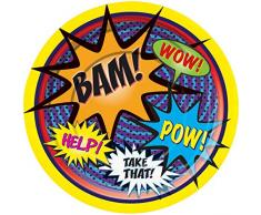 Forum Novelties x72433 Super Hero Assiette en papier Multicolore 17 cm