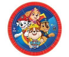 8 assiettes en carton Pat Patrouille 23cm