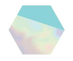 Amscan International 552169–55 Papier et plastique Vaisselle, plaque hexagonale scintillantes fête 23 cm