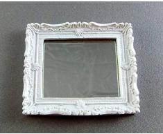 Wonham Maison De Poupées Miniature Chambre Salon Accessoire De Salle De Bain Blanc Shabby Chic Miroir