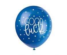 Unique Party 56108 - Ballons de Baudruche Nacré - 30 cm - Good Luck - Assortiment de 5