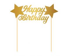 Folat 65140 Décoration de gâteau danniversaire Happy Birthday