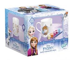 Disney La Reine des neiges Kit Tasse à Peindre avec 1 Pinceau et 5 Petits Pots de Peinture