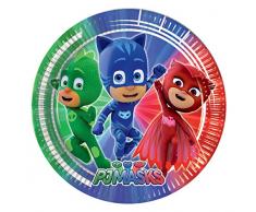 Pack Petits Assiettes à Dessert 19 cm PJ Masks Super 8 pièces