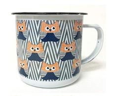ARTEMODEL- Mug Hibou en métal, Multicolore (1)
