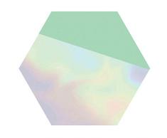 Amscan International 542169–55 Papier et plastique Vaisselle, plaque hexagonale scintillantes fête 18 cm