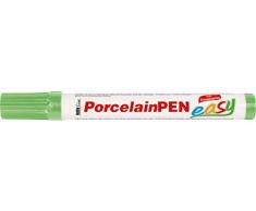 Kreul 16321 - PorcelainPen easy Pointe de pinceau indéformable pour peindre et décorer le verre, la porcelaine et le céramique émaillée, épaisseur de trait env. 1 à 3 mm, vert clair