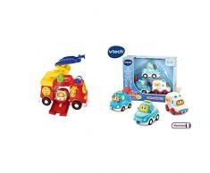 VTech - 151315 - Véhicule Miniature - Tut Tut Bolides - Mon Super Camion De Pompiers & 207325 - Jouet Musical - Tut Tut Bolides - Coffret Trio City