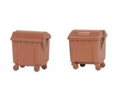 Faller Poubelles Brunes 2 Pièces, F180960, Non renseigné