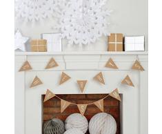 Ginger Ray CM-420 Guirlande de Noël en papier kraft métallisé