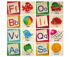 Hess 14918 Jeu de 52 Jouets en Bois ABC Lettre 24 x 24 cm