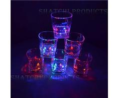 Gifts Shatchi 603 Lot de 4 verres à vin avec LED clignotantes pour enterrement de vie de jeune fille