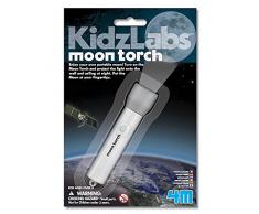 4M KidzLabs Science Card: Lampe DE Poche - Lune, Fonctionne sur des Piles Boutons 3x1.5V (INCL.), en Blister 13x19.5x2.8cm, 5+