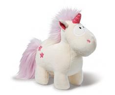 NICI Theodor - Peluche Licorne - Collection Theodor et ses Amis - Toucher Ultra Doux - Blanche et Rose - Taille 32 cm