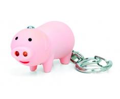 Kikkerland- Porte-Clés Cochon avec LED à lUnité, KRL03-CDU-EU