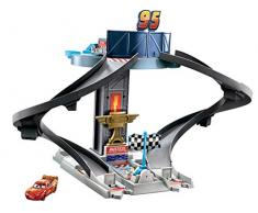 Disney Pixar Cars coffret Spirale Infernale Rust-Eze avec piste de course en spirale et voiture Flash McQueen incluse, jouet pour enfant, GJW42