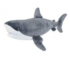 Wild Republic Republic-22485 Peluche Requin Cuddlekins, Jouets, 30cm, 22485, Gris-Blanc, 35_cm