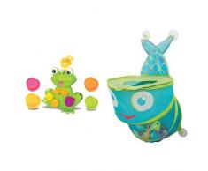 Ludi - 2246 - Coffret Grenouille - Jouets pour le Bain + Ludi - 40002 - Grand Filet De Bain - Poisson