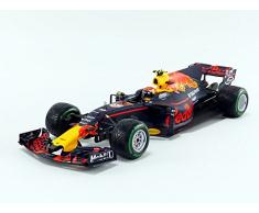 Spark - Miniature Voiture Red Bull Tag Heuer Rb13 Chine Gp 2017 Echelle 1/18, 18S305, Bleu/ Rouge/ Jaune