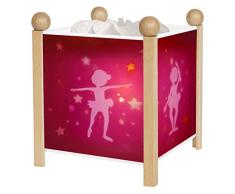 TROUSSELIER - Ballerines - Veilleuse - Lanterne Magique - Idéal Cadeau de Naissance - Dessin animé - Point de Lumière rassurant - Couleur Bois Naturel - Ampoule 12V 10W inclue - Prise Electrique UK