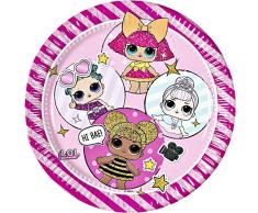 Procos 90855 Assiettes Papier L.O.L. 23cm - 8 Pièces