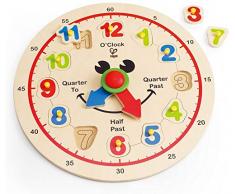 Hape - E1600 - Puzzle en Bois - Horloge À La Bonne Heure