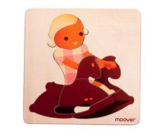Unbekannt Moover MOOV-n-014 Cheval à Bascule Bois Puzzles Naturel