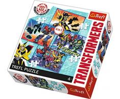 trefl Puzzle 4 en 1 modèle Transformers 35-48-54-70 pièces, 34287, Multicolore