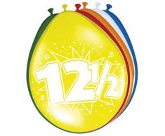 Folat Ballon Multicolore Ballons gonflables Portant Le Chiffre 12,5 petersilien Décoration de 8 pcs Ball