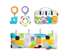 Fisher-Price Mon Coussin déveil Piano avec 3 jouets amovibles, jeu sur le ventre et assis, dès la naissance, GJD27