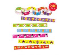 Baker Ross Guirlandes de Papier Personnages de Noël (Paquet de 240) - Loisirs créatifs festifs pour Enfants