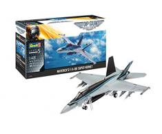 Revell-F/A-18E Super Hornet Top Gun Maquette, 3864, Non laqué