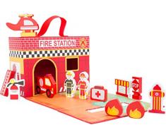 Small Foot Coffret Caserne de Pompiers FSC 100%