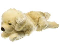 Lelly 40 cm Kevin couché Golden Retriever Jouet en Peluche (Petit, Marron)