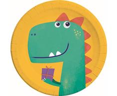 Procos 90246 Assiettes diamètre 23 cm, vertes, jaunes