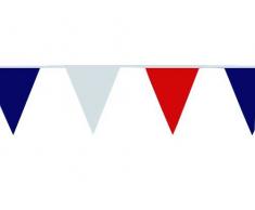 amscan - 8605 - Guirlande Fanions - Ignifugée - 400 x 26 cm - Bleu/Blanc/Rouge