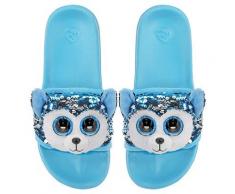 Ty - TY95662 - Claquettes Peluche à sequins Slush le chien - Pointure 37