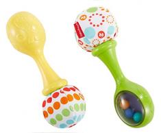 Fisher-Price Mes Premières Maracas Jouet Musical, Hochets Adaptés Aux Mains de Bébé, Allient Divertissement et Douceur, 3 Mois et Plus, BLT33