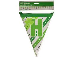 14 m multi-patterned Happy St. Patricks Day papier guirlande drapeaux
