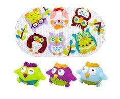 Knorrtoys 37029 ESCABBO Ensemble de Tapis de Bain Owl