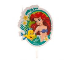 Dekora-346222 Bougie Anniversaire Fille 2D de La Petite Sirene, 346222, Vert